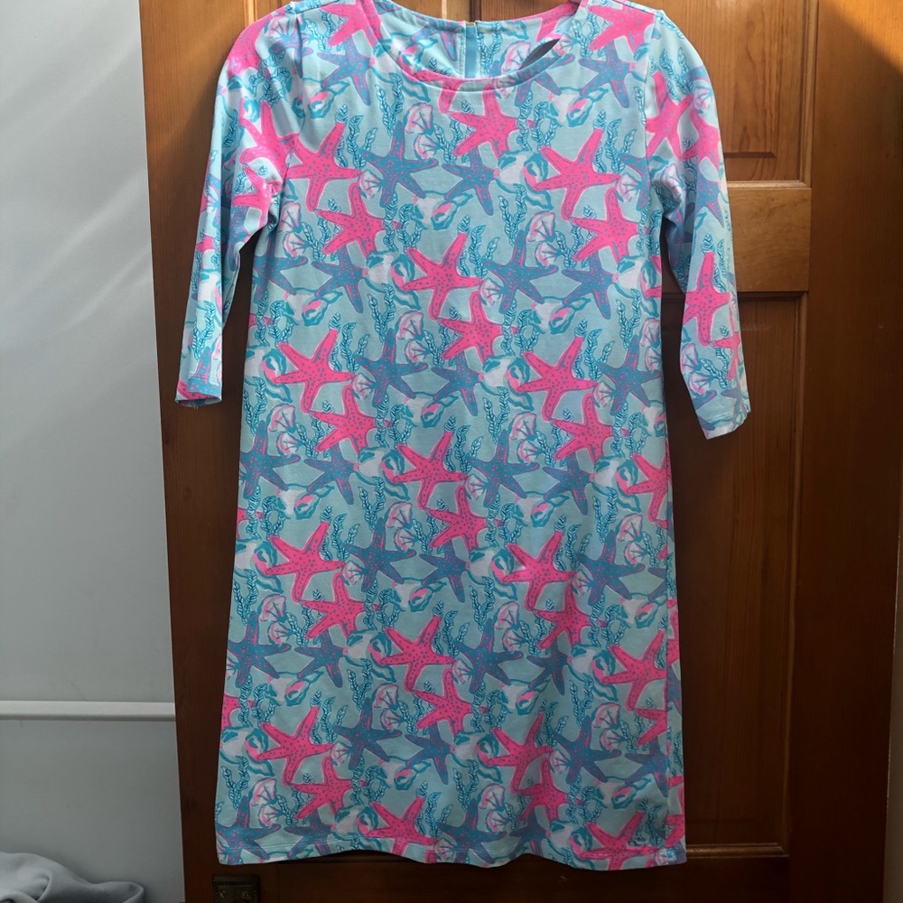 Vineyard Vines Girls Starfish Knit Shift Dress